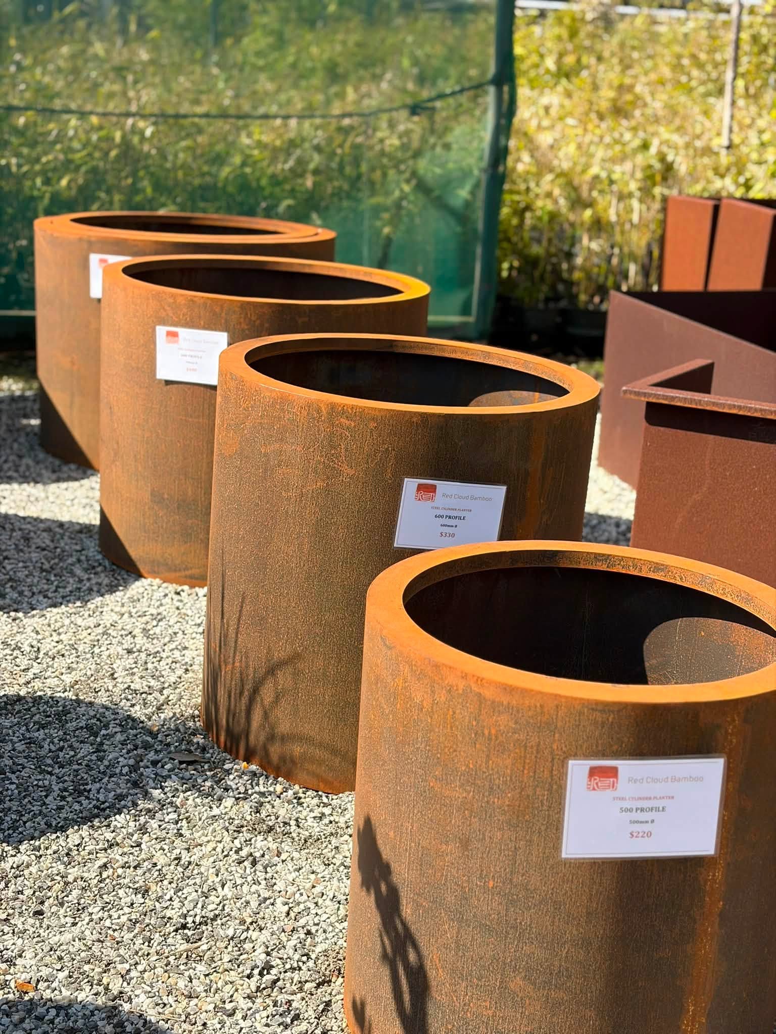 Corten Steel Cylinders