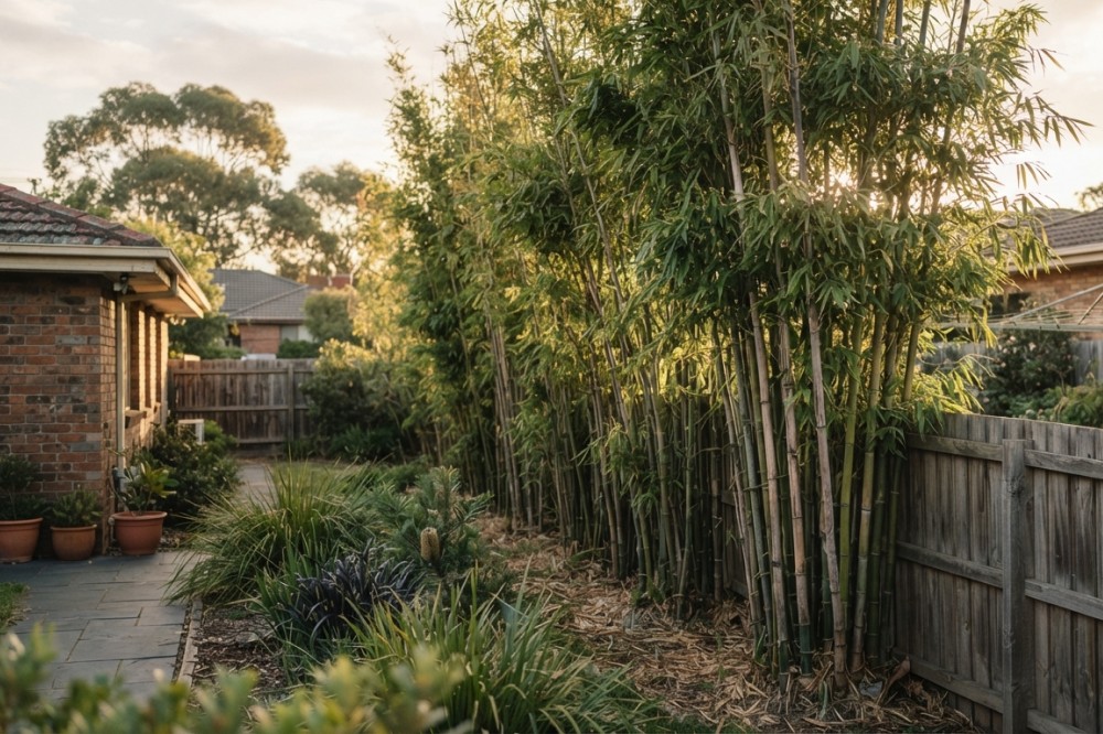 Bamboo Screening Near a Shared Fence